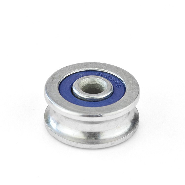 2 st spår u-formade icke-standardlager remskiva styrhjul rullvals  r4 rund spår vajerhängande hjul 6 x 28 x 12mm