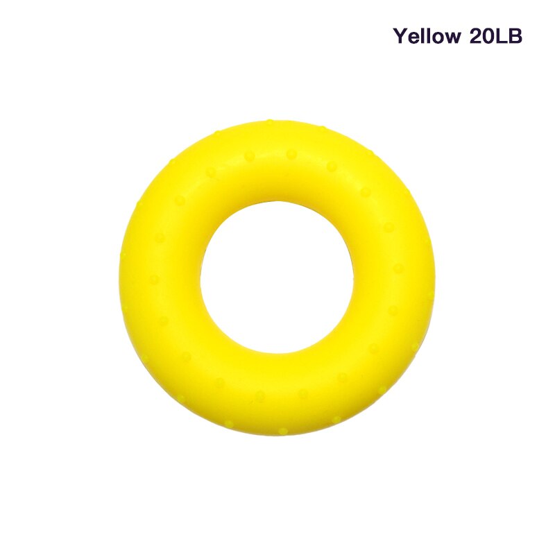 1 pieza de agarre de mano de dedo 20LB-60LB silicona fuerza Trainer Ring Gripper expender dedo entrenamiento Fitness entrenamiento Power Hand Grips: Yellow 20LB