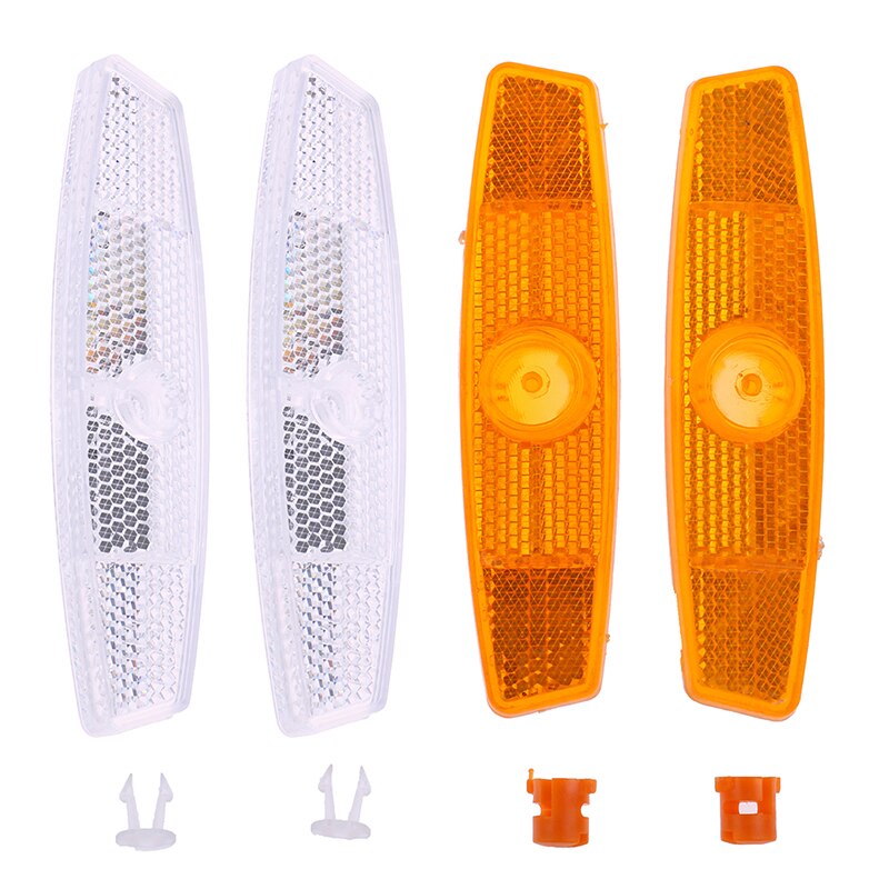 2 Stuks Geel/Wit Fiets Spaken Reflecterende Strips Fiets Reflectoren Fiets Waarschuwingslampjes Spoke Verlichting Levert