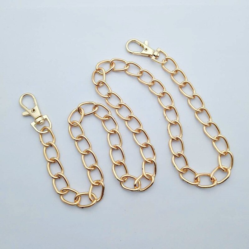 60/120cm Handbag Metal Chains Shoulder Bag Strap DIY Purse Chain Gold Silver Bag Handles Bag Accessories Chain: 120cm Gold