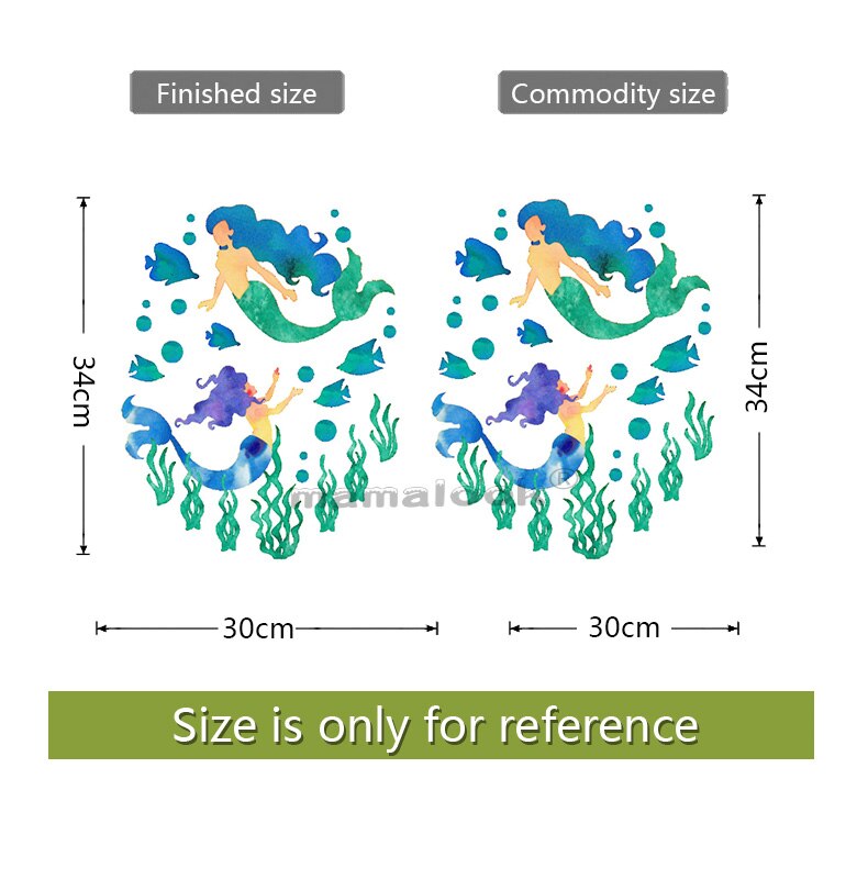 Cartoon fish stickers Home Decoration Underwater Scenery Mural Art Bathroom Kitchen Decor Decals: 03