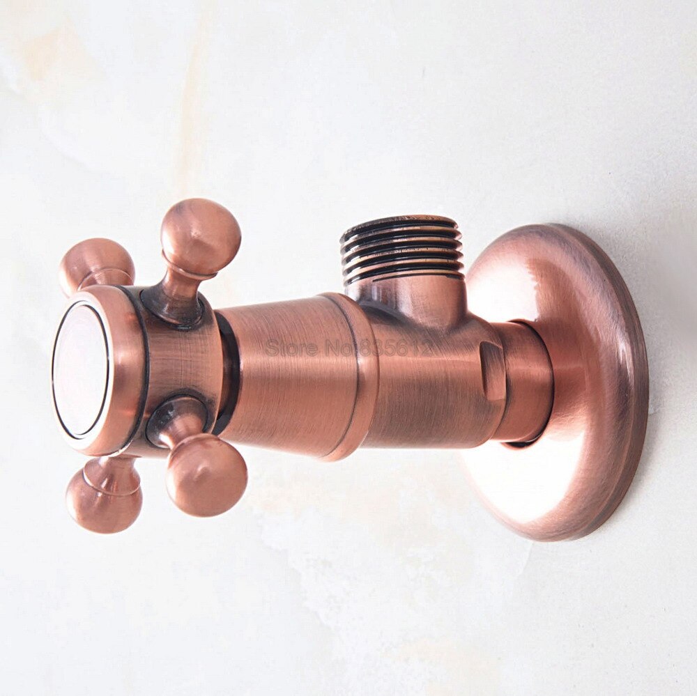 Antique Red Copper 1/2"malex 1/2" male Brass Bathroom Angle Stop Valve Filling Valves Bathroom tav348