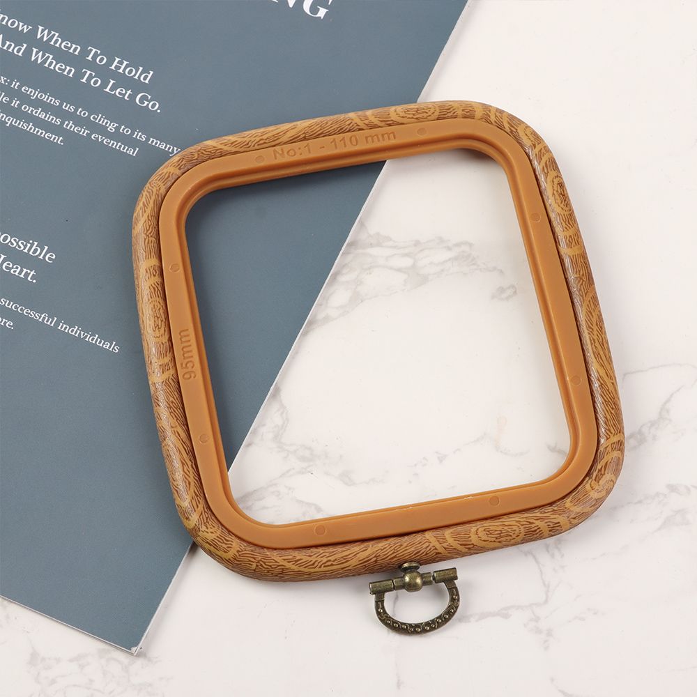 Wood Grain Embroidered Stretch Tool Plastic Octagon Square Embroidery Hoop DIY Crafts Needlecraft Handmade Sewing Accessories