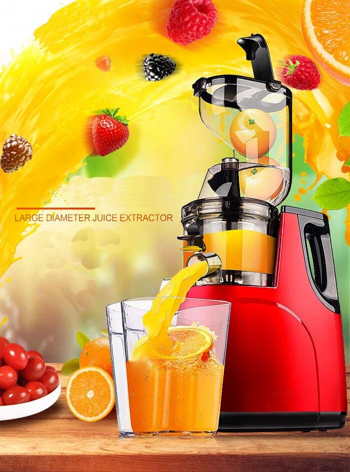 Grote Brede Mond Voeden Chute Hele Apple Slow Juicer Fruit Plantaardige voeding Multifunctionele Sapcentrifuge Knijper