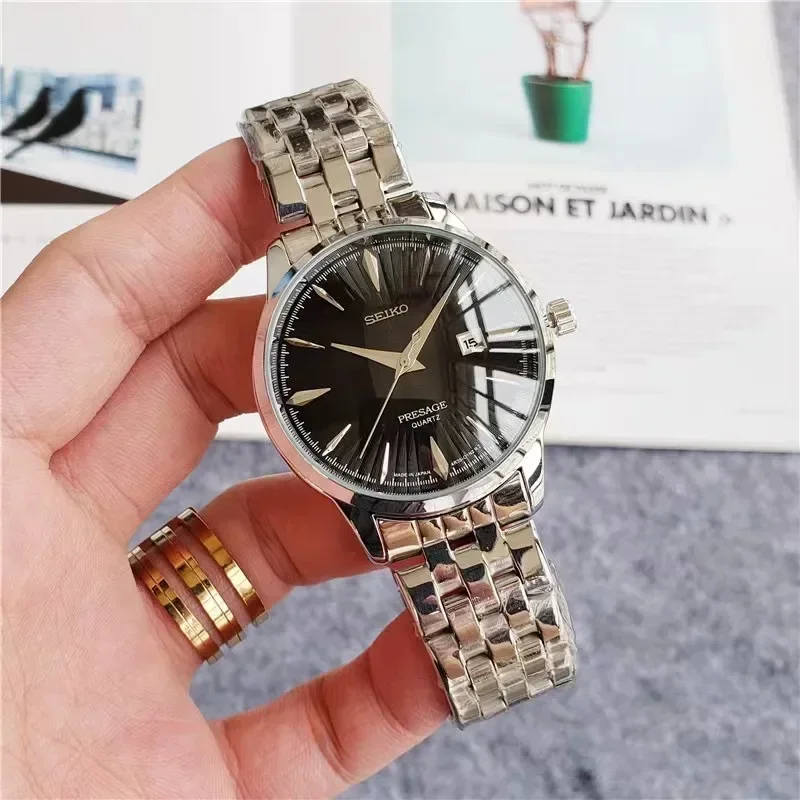 Seiko Horloge 100% Originele Srpb41j1 Presage Serie Heren Horloges Japans Roestvrij Staal Waterdicht Zakelijk Mode Polshorloge: Black