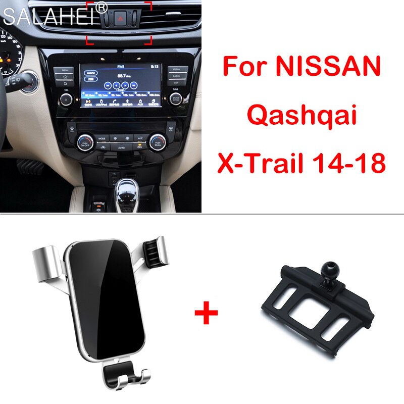 Portable Car Phone Holder For Nissan Qashqai J11 Dashboard Air Vent GPS Phone Mount Holder Stand For Qashqai