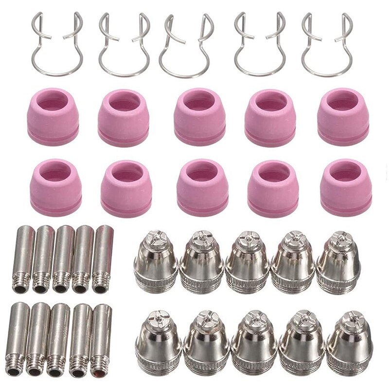 35Pcs Air Plasma Cutter Torch AG60 Contact Tips AG-60/SG55/WSD60 Consumable Accessories Kit