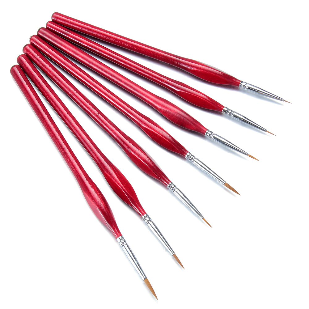 Pinceaux pour dessin Gouache à l'huile | 7 Types, brosse Fine professionnelle, Sable cheveux, brosse de peinture, fournitures miniatures