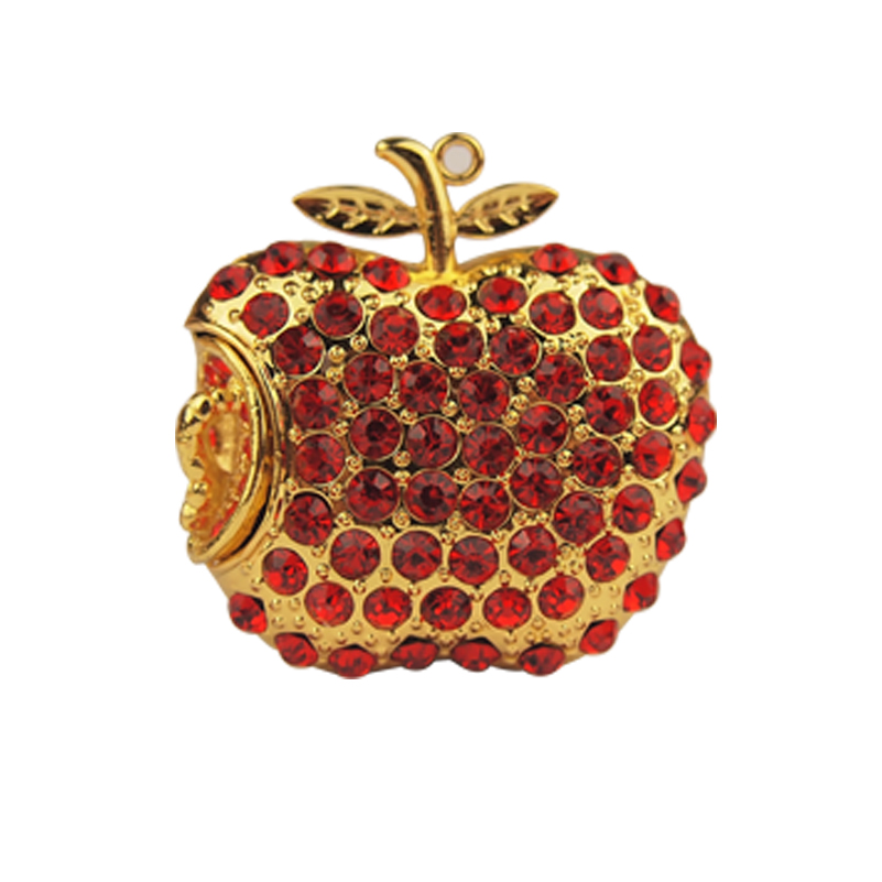 Jewelry Apple USB Flash Drives 32GB 16GB 8GB 4GB 128MB Pendrive Diamond Pen Drive USB Memory Stick Flash Card Key USB 2.0: Red / 4GB
