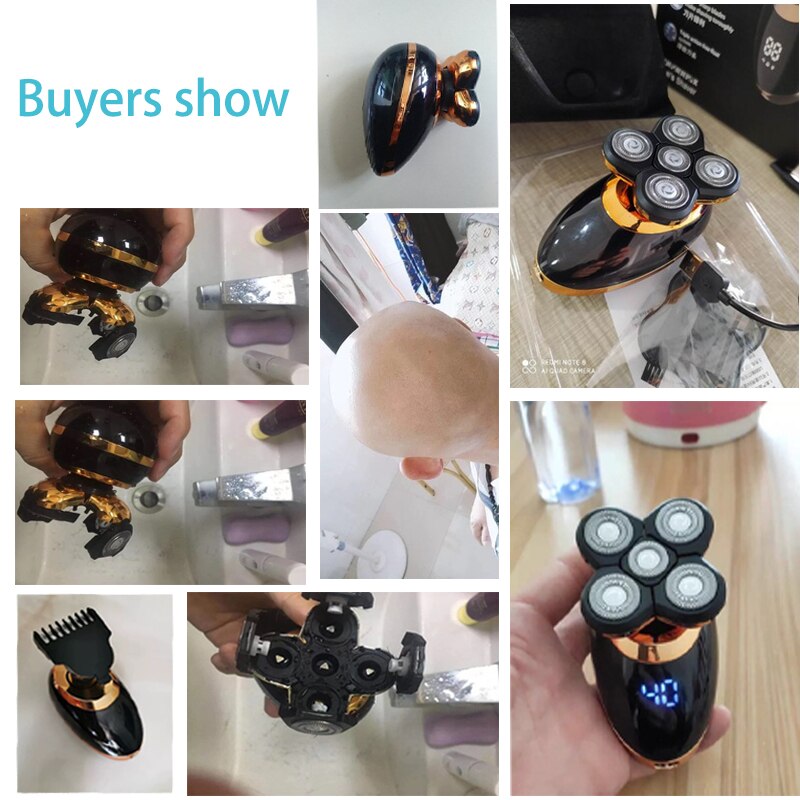 VGR Multifonction Visage Rasoir Électrique 5 Têtes Flottantes Rasoirs Électrique Rasoir Nez Tondeuse Machine USB Rasoir Rechargeable tondeuse barbe tondeuse cheveux professionnelle tondeuse tondeuse barbe rasoir electr