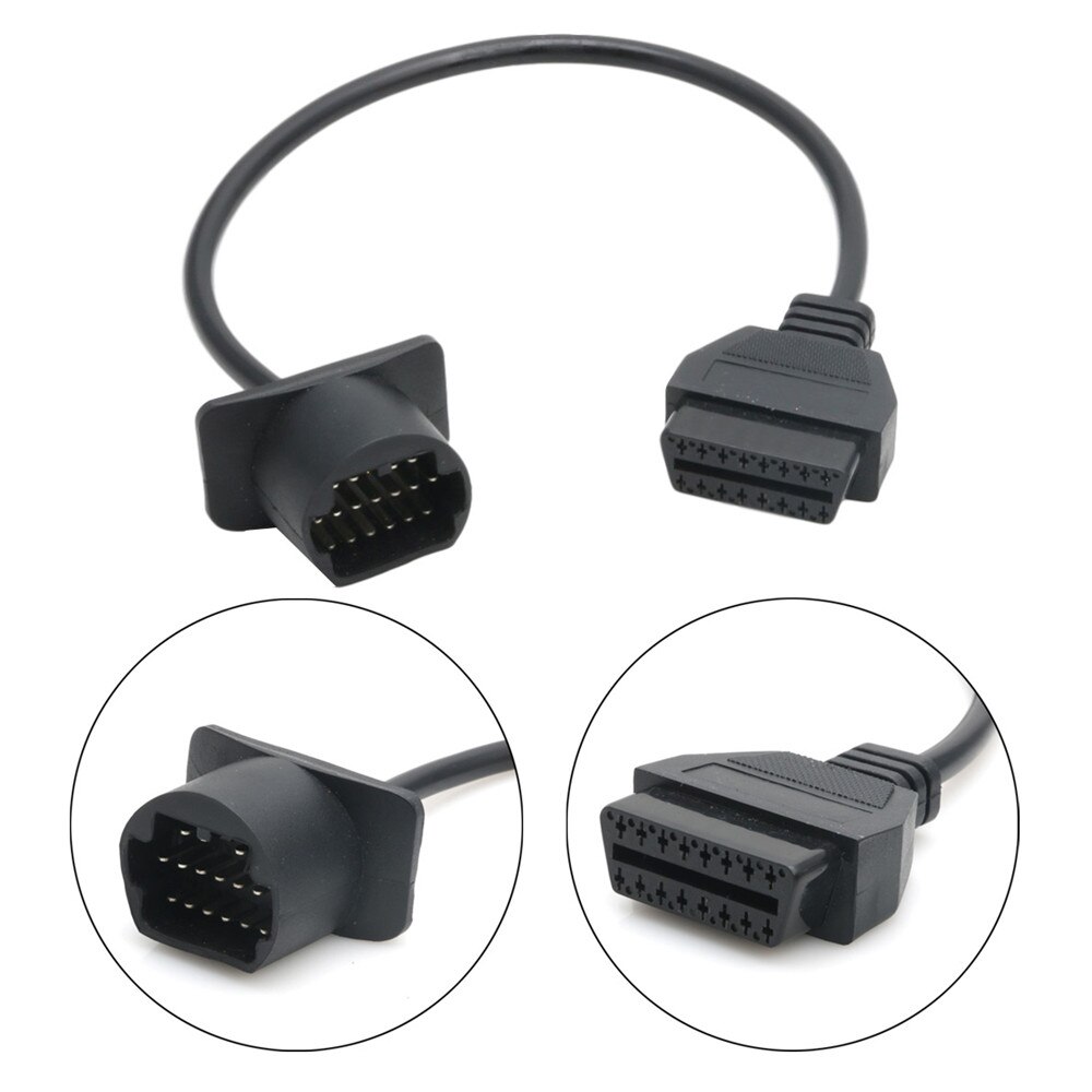 Linha de conversão do carro 17pin macho para 16 pinos obd2 fêmea adaptador conector cabo para mazda entrega rápida