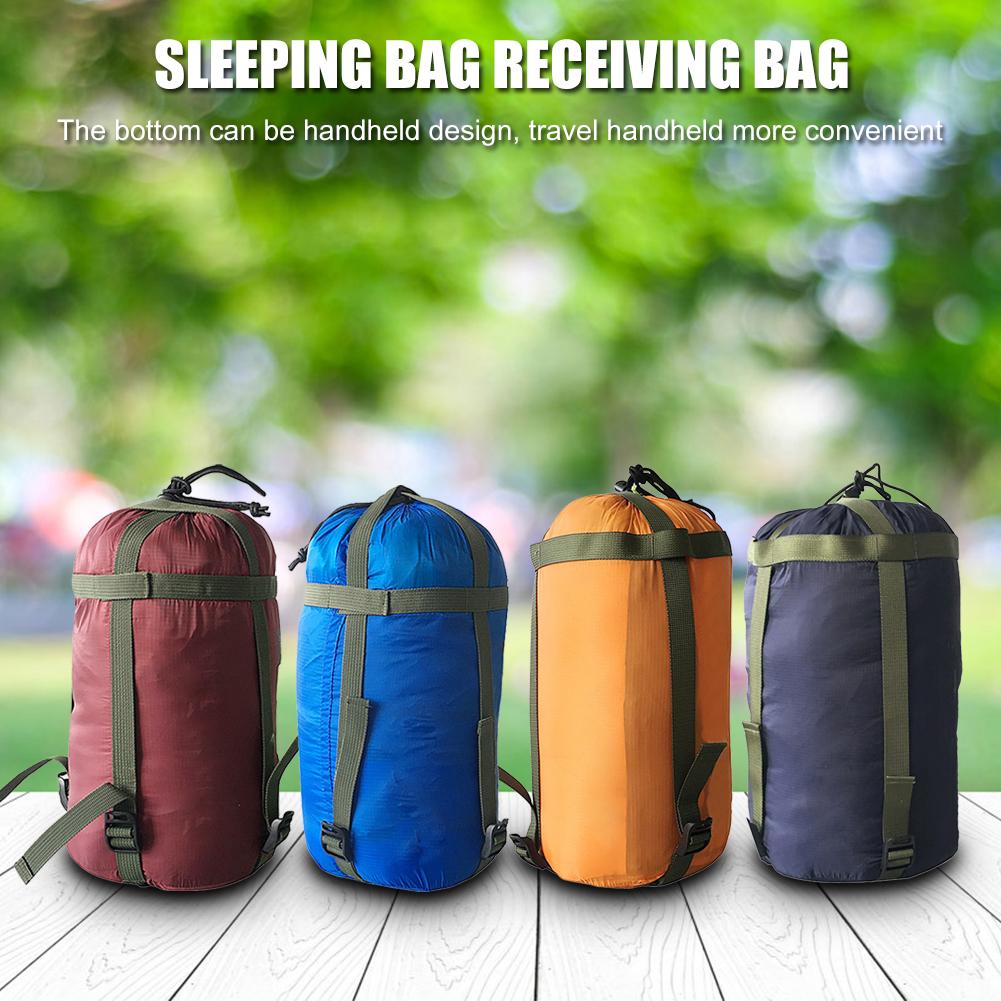 Saco de dormir para acampar al aire libre, bolsa de almacenamiento con cordón, equipo de Camping