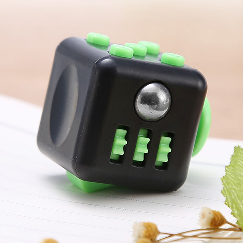 Bambini Cubo di Decompressione Ansia Alleviare Lo Stress Attenzione Giocattolo Per Adulti di Gioco Dadi Per I Bambini Regali di Natale Divertente Agitarsi Giocattoli: Dark green