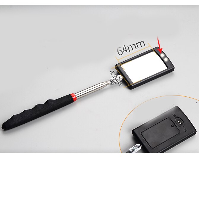 Adjustable Vehicle Bottom LED Telescopic Inspection Mirror Amplification Detection Mirror LED Emergency Lamp Outdoor Lights