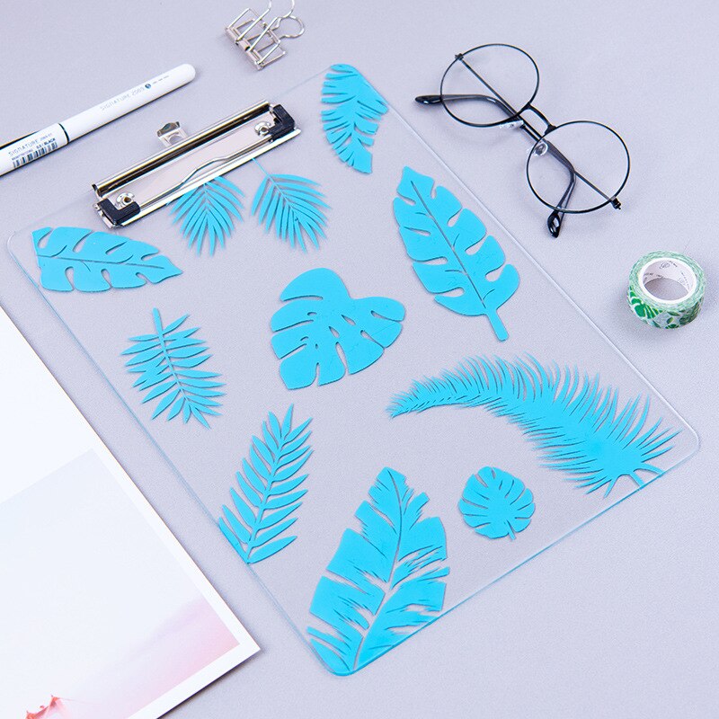 Acryl Klembord Transparante Board Clip A4 Papier Pad Backing Schrijven Map Filing Opslag Document Klem Kantoorbenodigdheden: Blauw