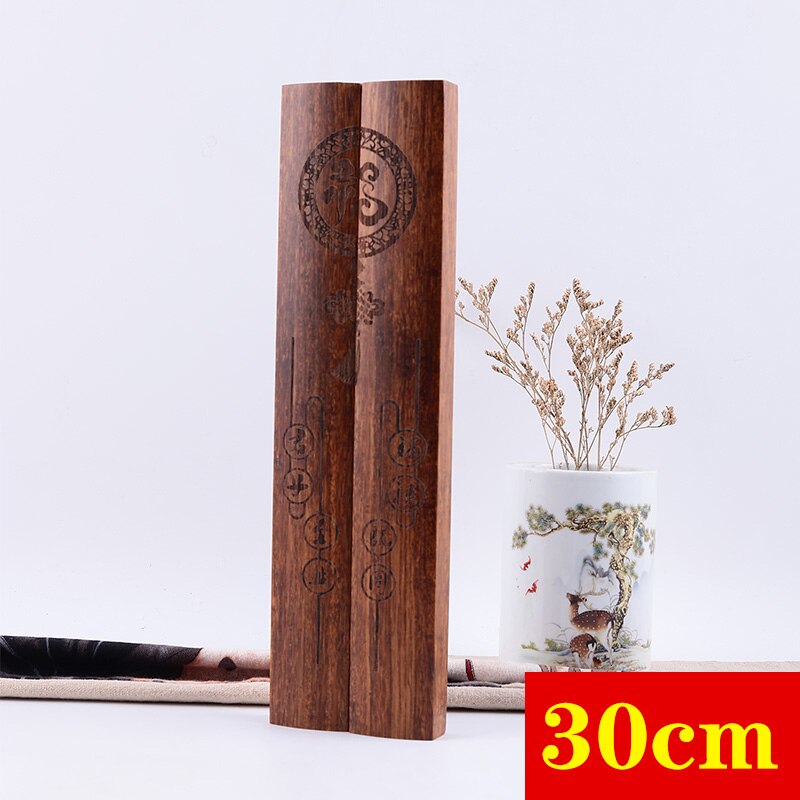 Chinese Houten Sculptuur Paperweights 2Pcs Brush Pen Schilderen Paperweights Multi-Size Pisa Papeles Palissander Papier Drukken Prop: O