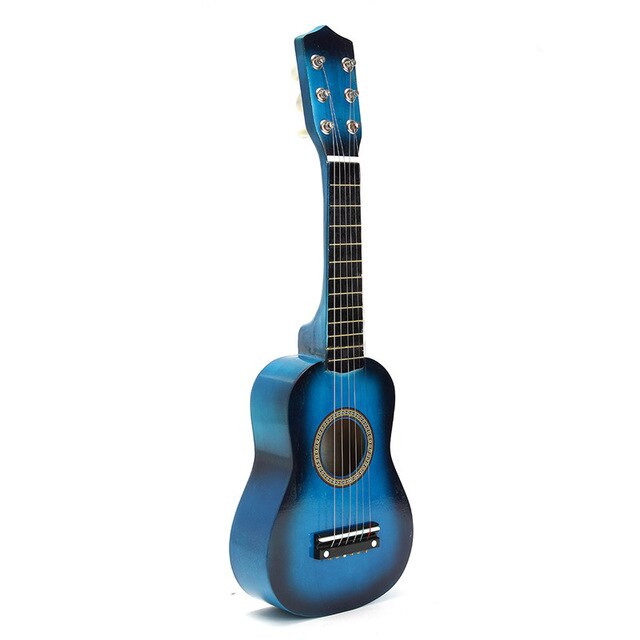21" Ukulele Basswood Acoustic Nylon 6 Strings Ukulele Bass Guitar Musical Instrument for beginners or Basic players: Blue