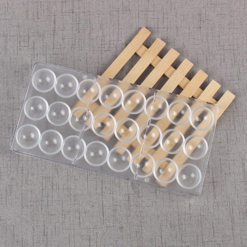 Moldes de Chocolate transparentes para hacer Chocolate duro policarbonato PC DIY 24 molde para caramelos de Media bola postre para de boda: Default Title
