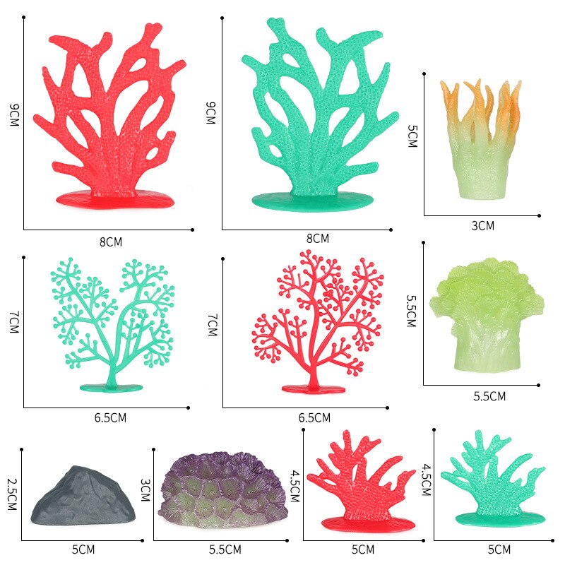 32pcs Simulation marine plant micro-landscape landscaping aquatic coral fish tank bonsai accessories set model decoration