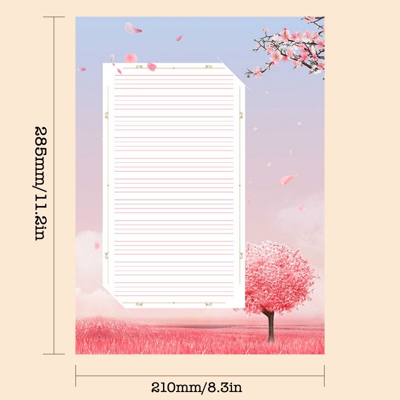 80 Sheets/set A4 Size 8 Different Style Handwriting Letter Paper Stationery Paper for Writing Poems/Lyrics /Letter