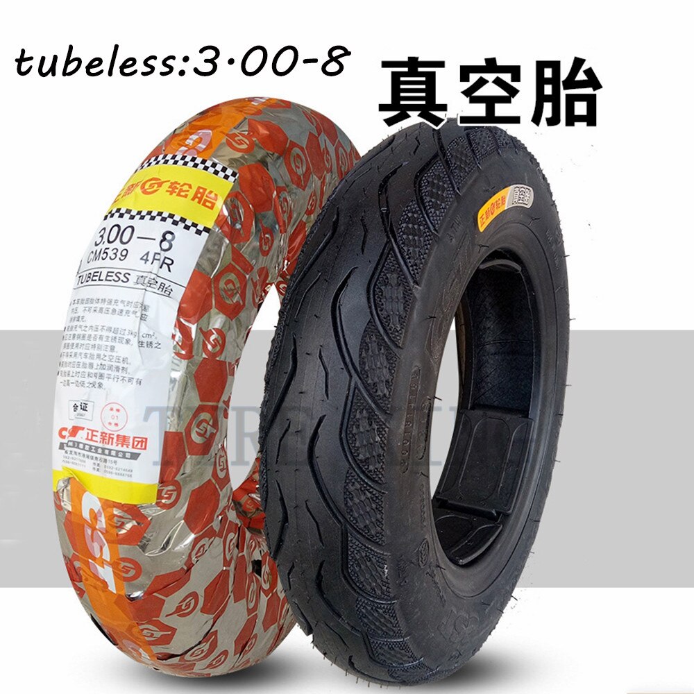 3.00-8 Vacuum Tubeless Tire tyre for Gas and Electric Scooters Warehouse Vehicles Mini Motorcycle Scooter: tubeless CST