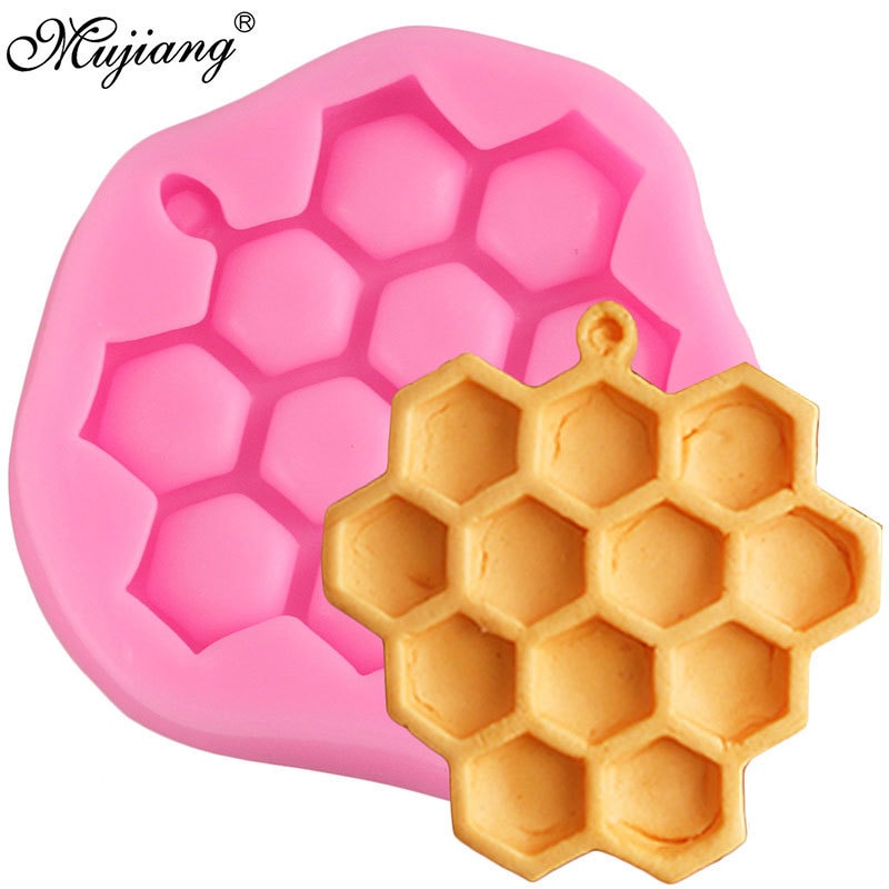 Bee Honeycomb Cookie Baking Silicone Mould Cake Decorating Tools DIY Cupcake Fondant Candy Clay Chocolate Gumpaste Moulds
