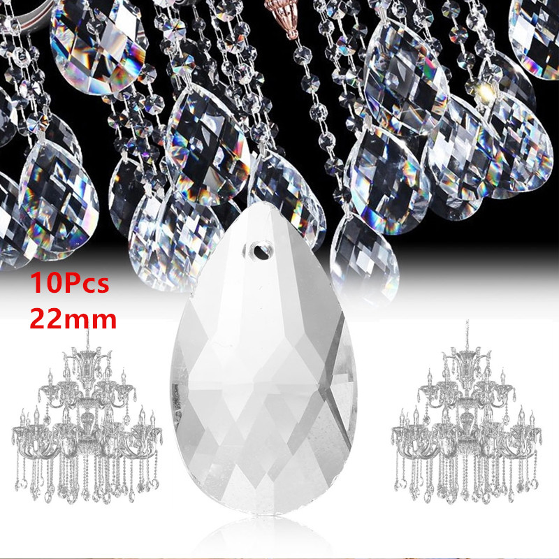 10Pcs Transparant Traan Kroonluchter Kristal Hangers Licht Prisma Plafondlamp Verlichting Accessoire Decoratie Diy Sieraden Bal