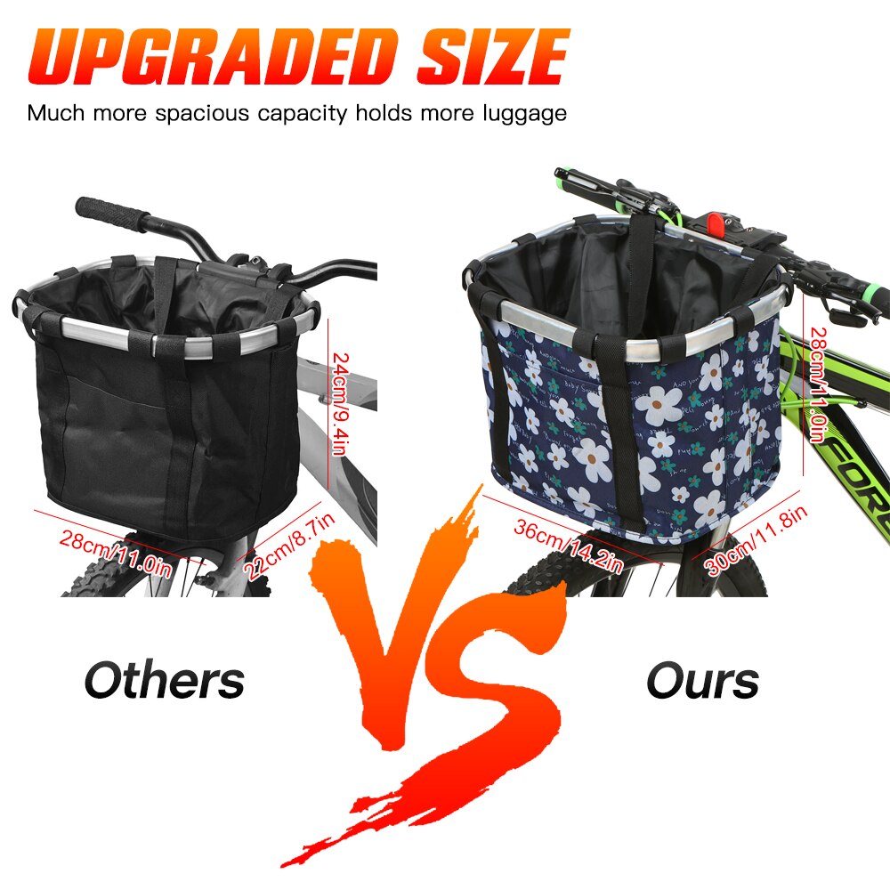 Pets Cat Seat Dog Bicycle Basket Waterproof Pets Seat Bicycle Basket Front Removable BIke Basket Carrier Bag Cycling Accessories