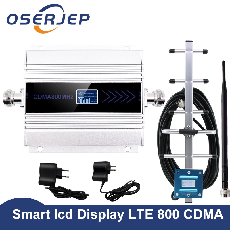 Led Screen Display 2G GSM 900 Mhz Repeater 3G Celular MOBILE PHONE Signal Repeater Booster,900MHz GSM Amplifier + Yagi Antenna: 850Mhz full set