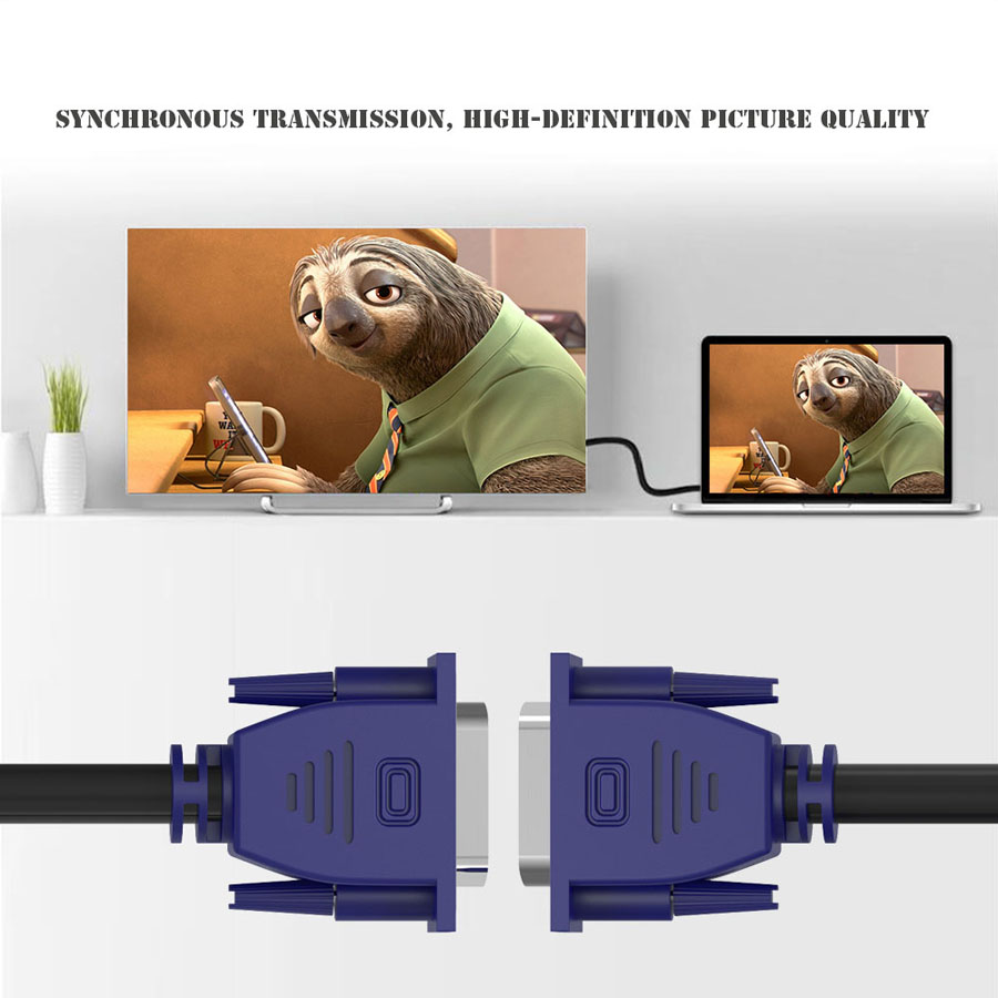 Robotsky-Cable VGA macho a VGA, 1,5 m, 4,6 pies, 3m, 10 pies, Cables macho, 1080P, extensión VGA/SVGA, Cabo para Monitor y proyector