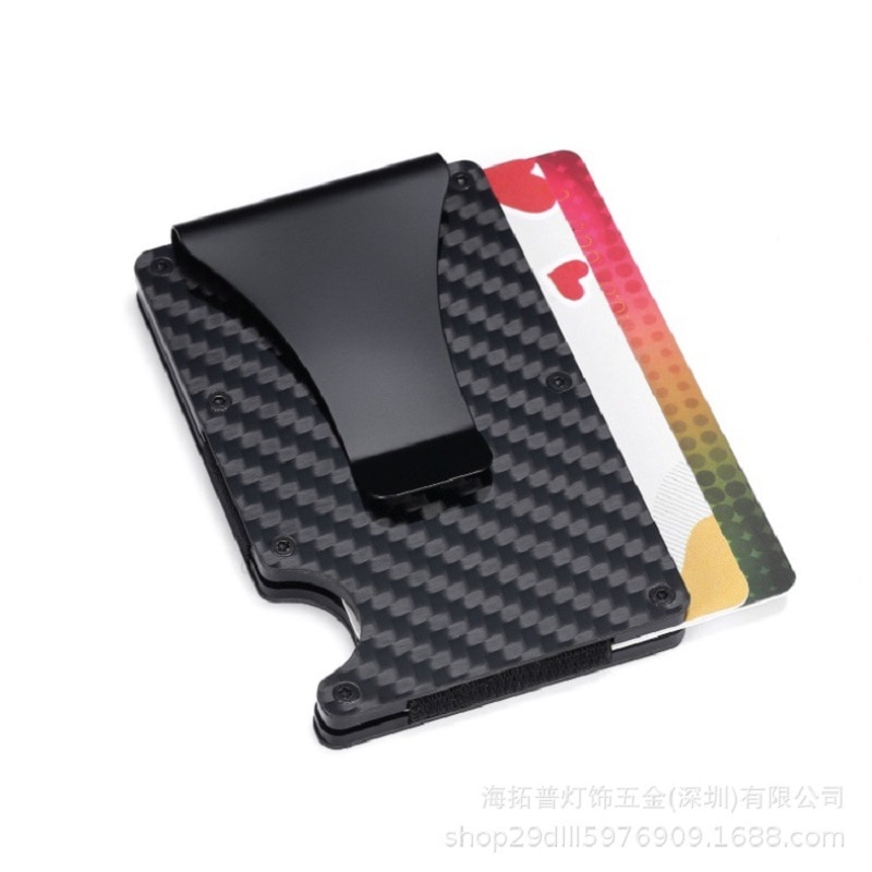 Minimalistische Portemonnee Rfid Blocking Voor Mannen Carbon Fiber Wallet Credit Kaarthouder