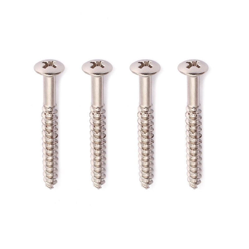 Neck Plate Mounting Screws For Bolt-On Neck For Fender Strat Guitar Parts Accessory: Silver