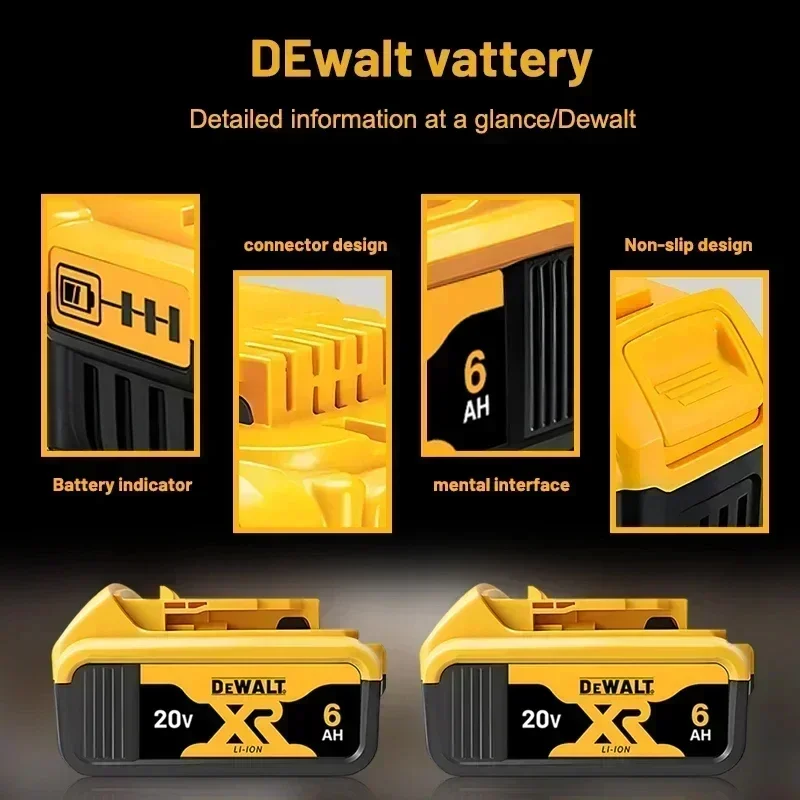 DEWALT original 18V, 6.0AH, DCB115, DCB118, DCB205, DCB200 battery charger, fast charging, lithium battery, tool battery