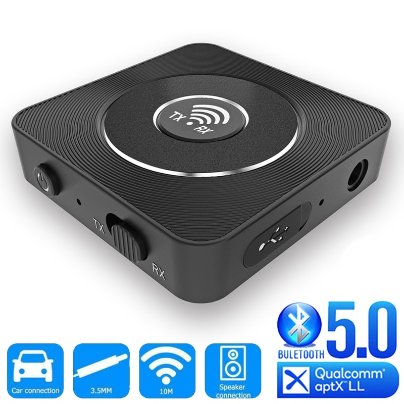 Receptor Bluetooth 5,0 RCA AptX LL, adaptador de música inalámbrico, Jack de 3,5mm, AUX, para TV, auriculares, altavoz, tipo RCA para coche, transmisor de Audio