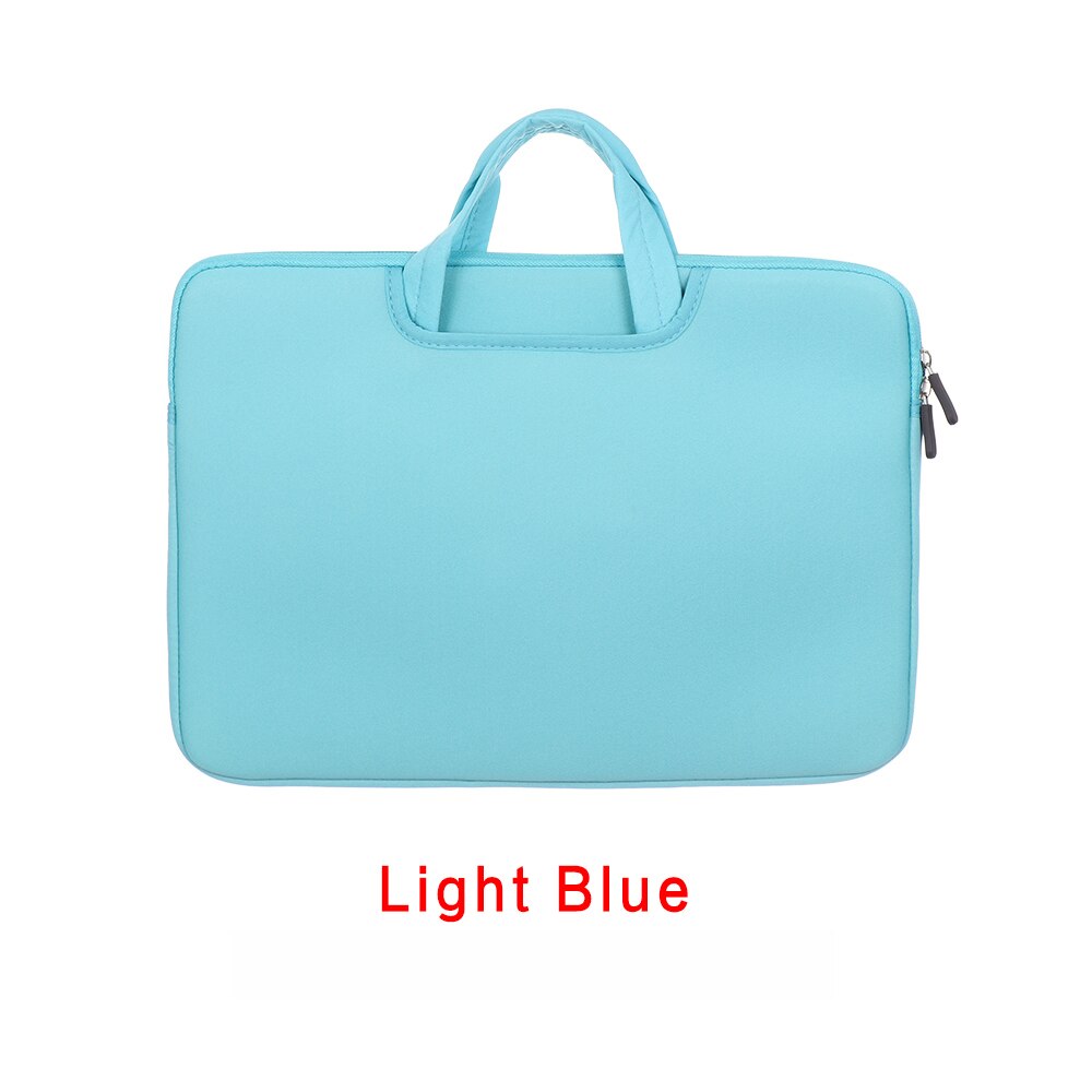 Laptop Bag Computer Sleeve Case Handbags Dual Zipper Shockproof Notebook Cover For Laptop MacBook Air Pro 11/13/14/15/15.6 inch: Light Blue / 15.6 inch