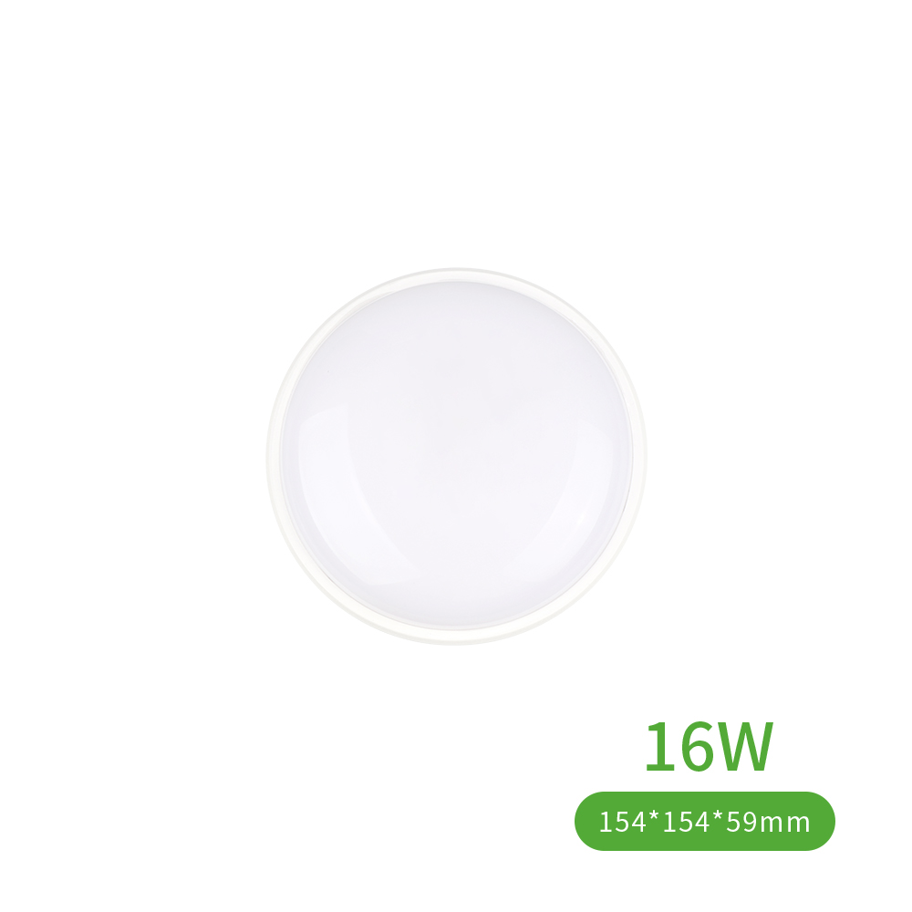85v-265v ledede paneler lys fugtisoleret loftslampe  ip65 vandtæt badeværelse udendørs havehave lampe 16w 20w væglampe: Runde 16w