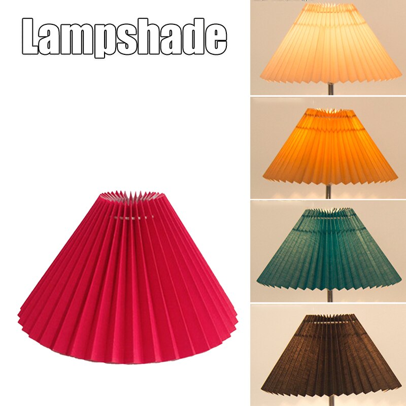 Pleated Lampshade E27 Light Cover Japanese Style Fabric Table Lamp Ceiling Decor C1