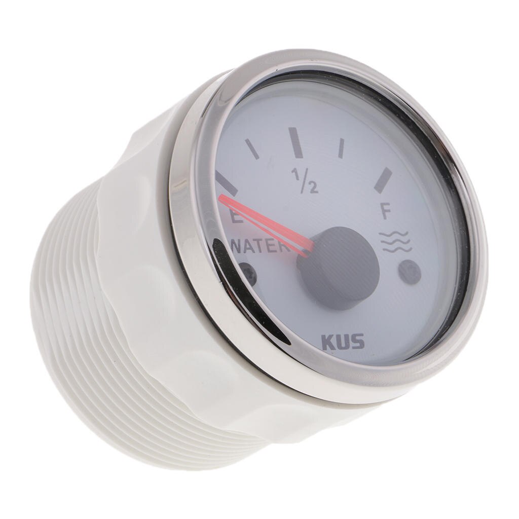 Marine Water Level Gauge - 240-33 OHMS - 12/24V - 52mm - White Bezel