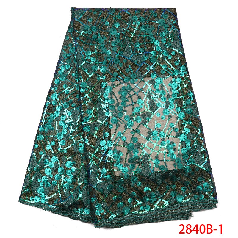 Organza Lace Fabric Fabric French Net Embroidery Sequins Tulle Fabric Lace for Wedding Dresses KS2840B-3