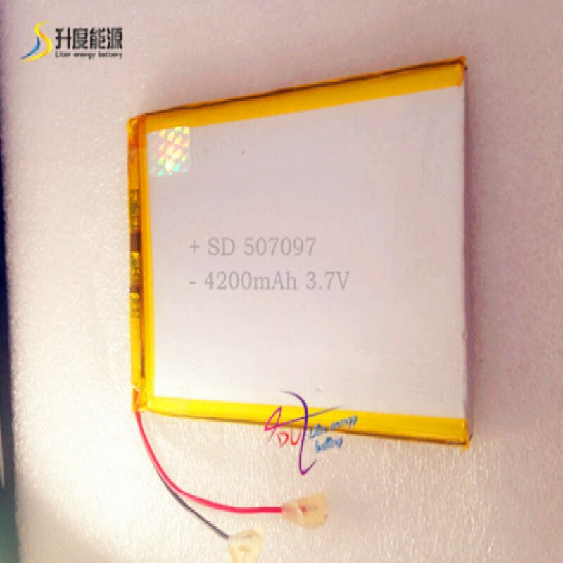 Batería de polímero de litio para Tablet, PC, MID, PDA, 507097, 3,7 V, 4200mAh, 5070100