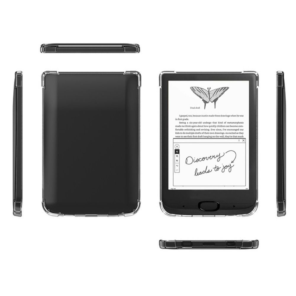 Transparant 6 Inch E-Reader Hoesje TPU Zacht Beschermend Omhulsel Doorzichtige Schokbestendige Airbag Funda Voor Portemonnee 616/617/618/628/632/633