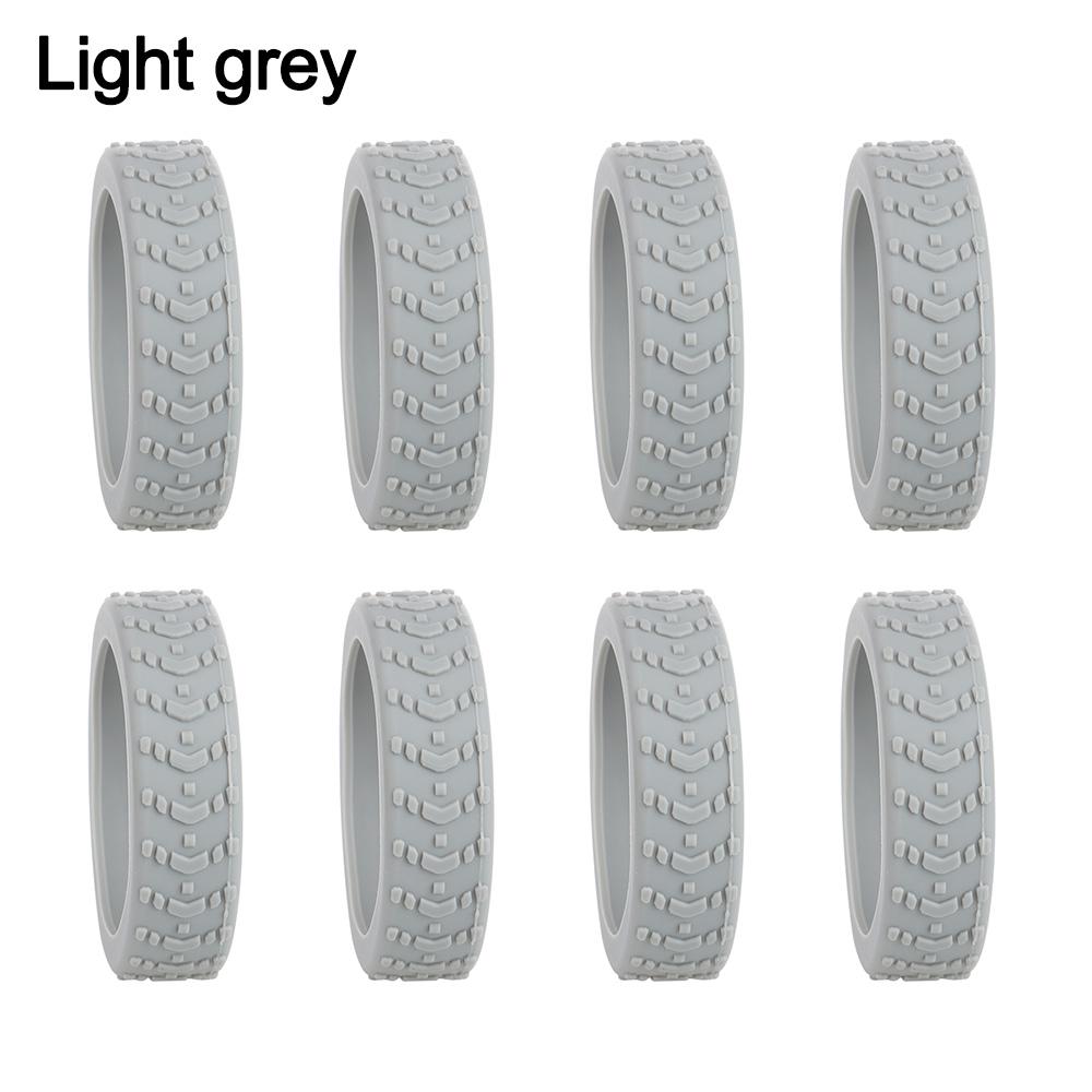 8pcs Travel Luggage Caster Shoes Silicone Suitcase Wheels Protection Cover Reduce Noise Trolley Box Casters Cover: Chocolate