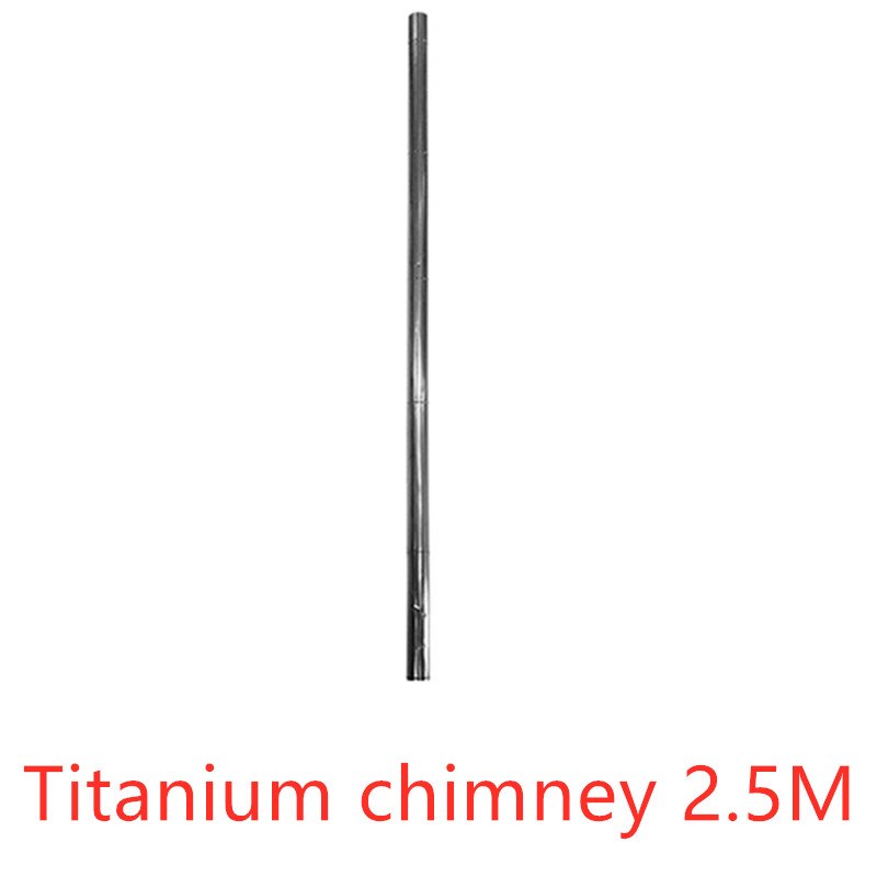 Titanium brændeovn tilbehør gnistbeskytter anti-sag gulv glaspanel skorsten anti-skoldning hætte tilbehør: Skorsten 2.5m