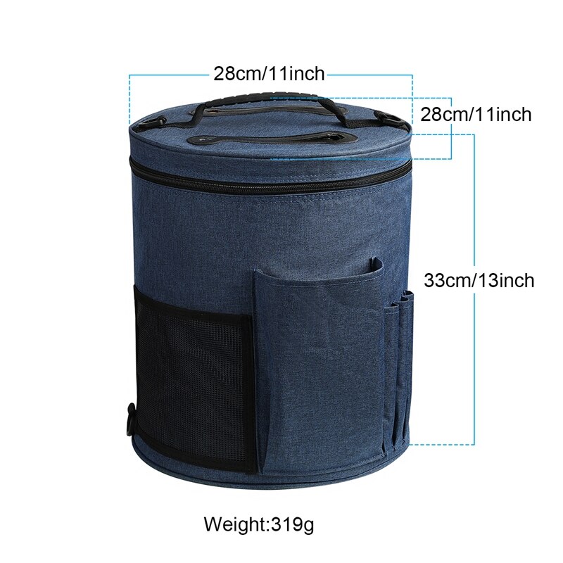 10 Sacs à Tricoter Bleu Marine - Lot Neuf, Fil Cordon, Marque Big & Little, Royaume-Uni