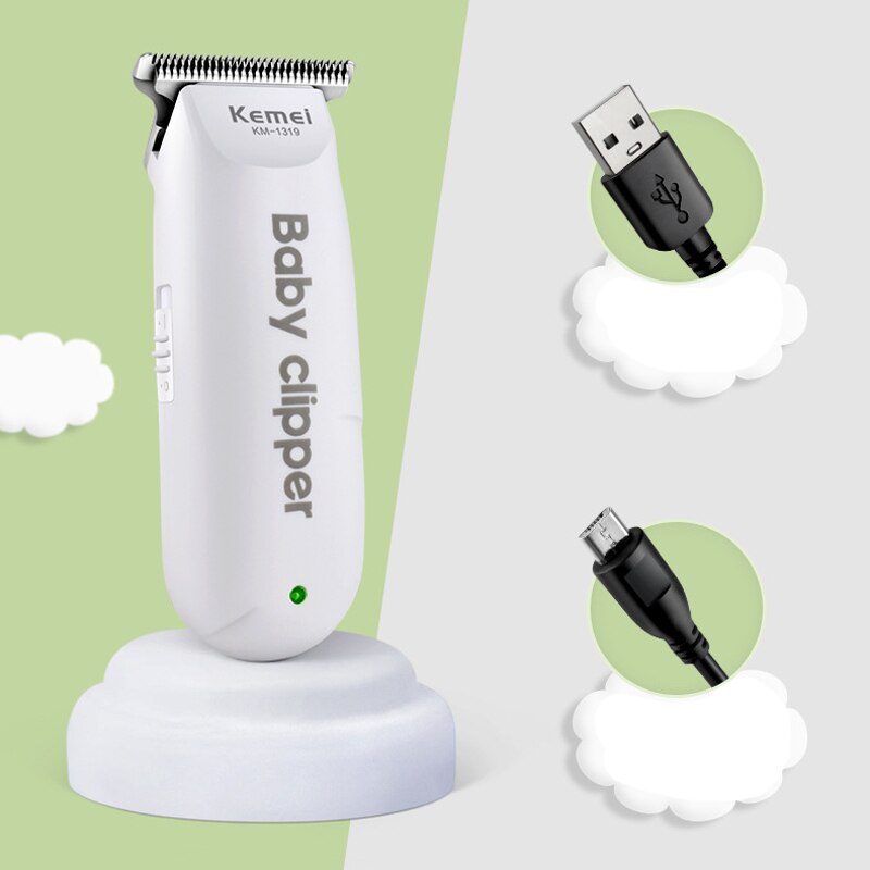 Kemei Elektrische Tondeuse KM-1319 Oplaadbare Tondeuse Mini Clipper Baby Kinderen Tondeuse Kapsel Machine