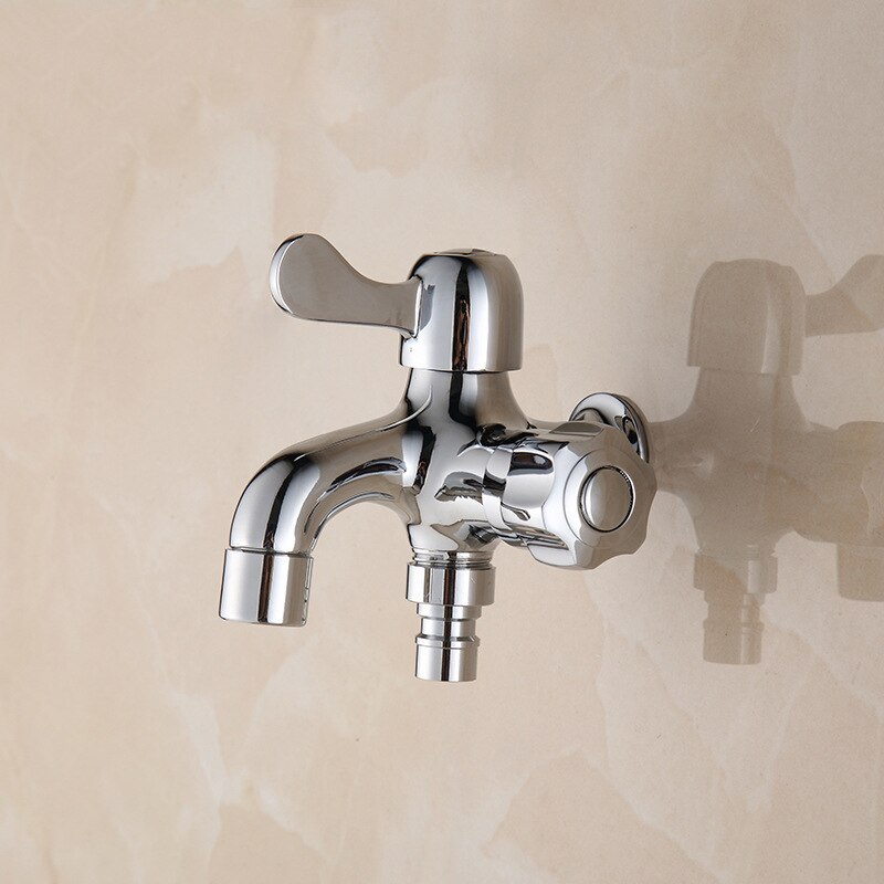 chrome finished brass Garden double use Bibcock washing machine faucet bathroom taps wall mounted accessories