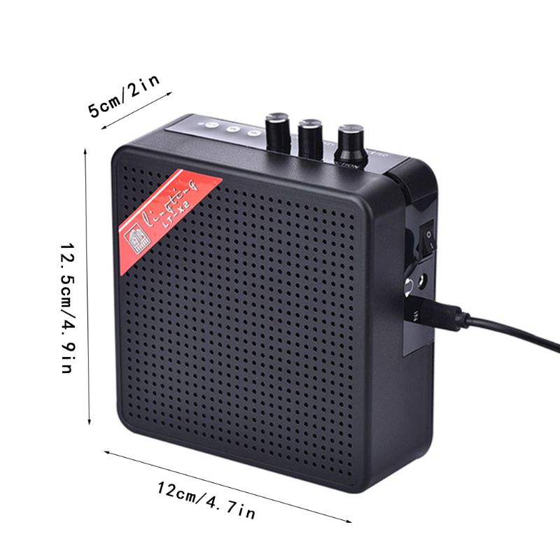 Mini 5W 9V Battery Rechargeable Portable Electric Guitar Bass Amp Amplifier Speaker with bluetooth
