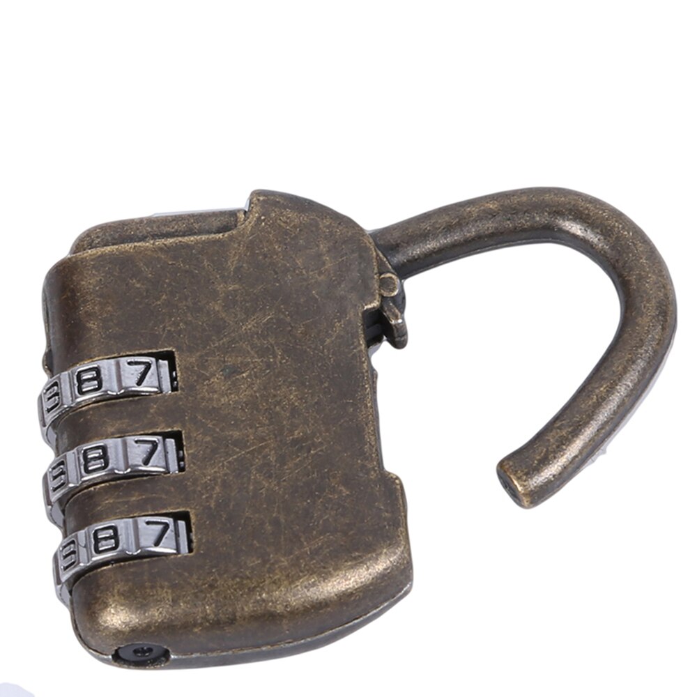 Vintage lille adgangskode låse antik kinesisk gammel stil smykker brystkasse kode zink legering adgangskode lås hængelås