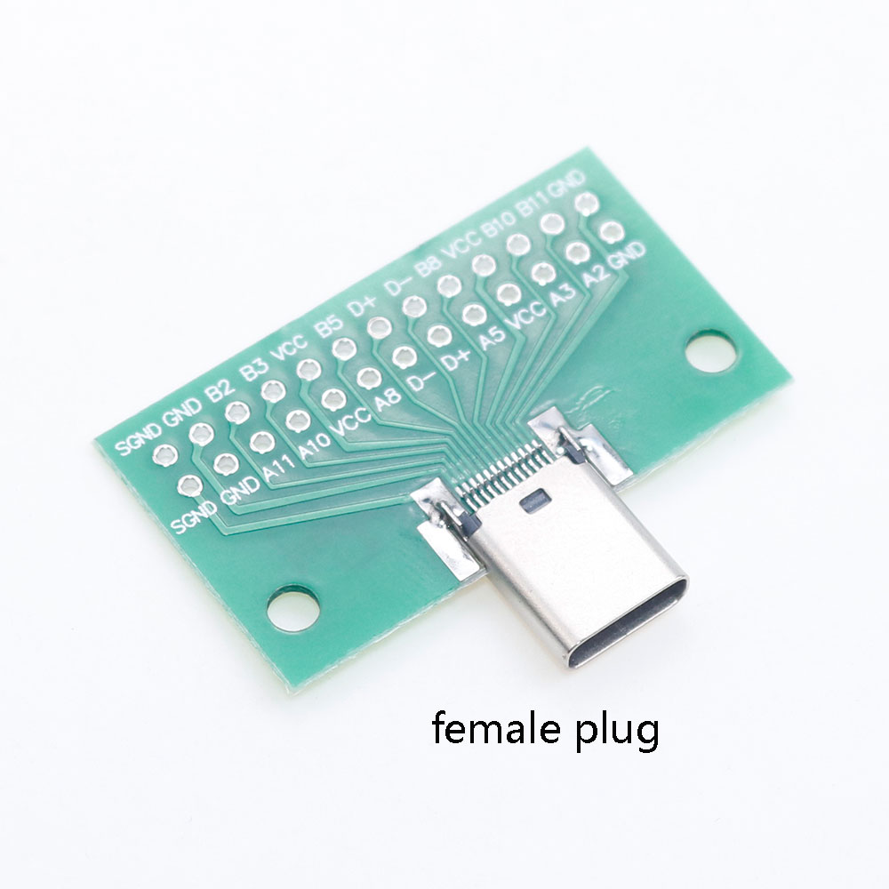 TYPE-C test platine stecker usb weiblich doppel reihe gerade stift männlich zweireihig gerade stift adapter stecker schweißen konvrter: MULTI