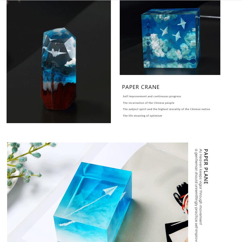 3 pcs/lot Different style Resin mini Paper Crane Paper Plane material epoxy mold makeing jewelry filling for DIY jewelry